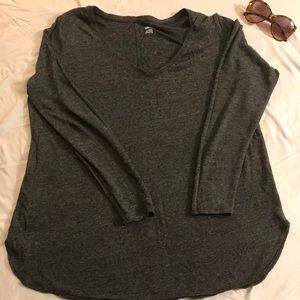 Long sleeve rounded bottom sweater